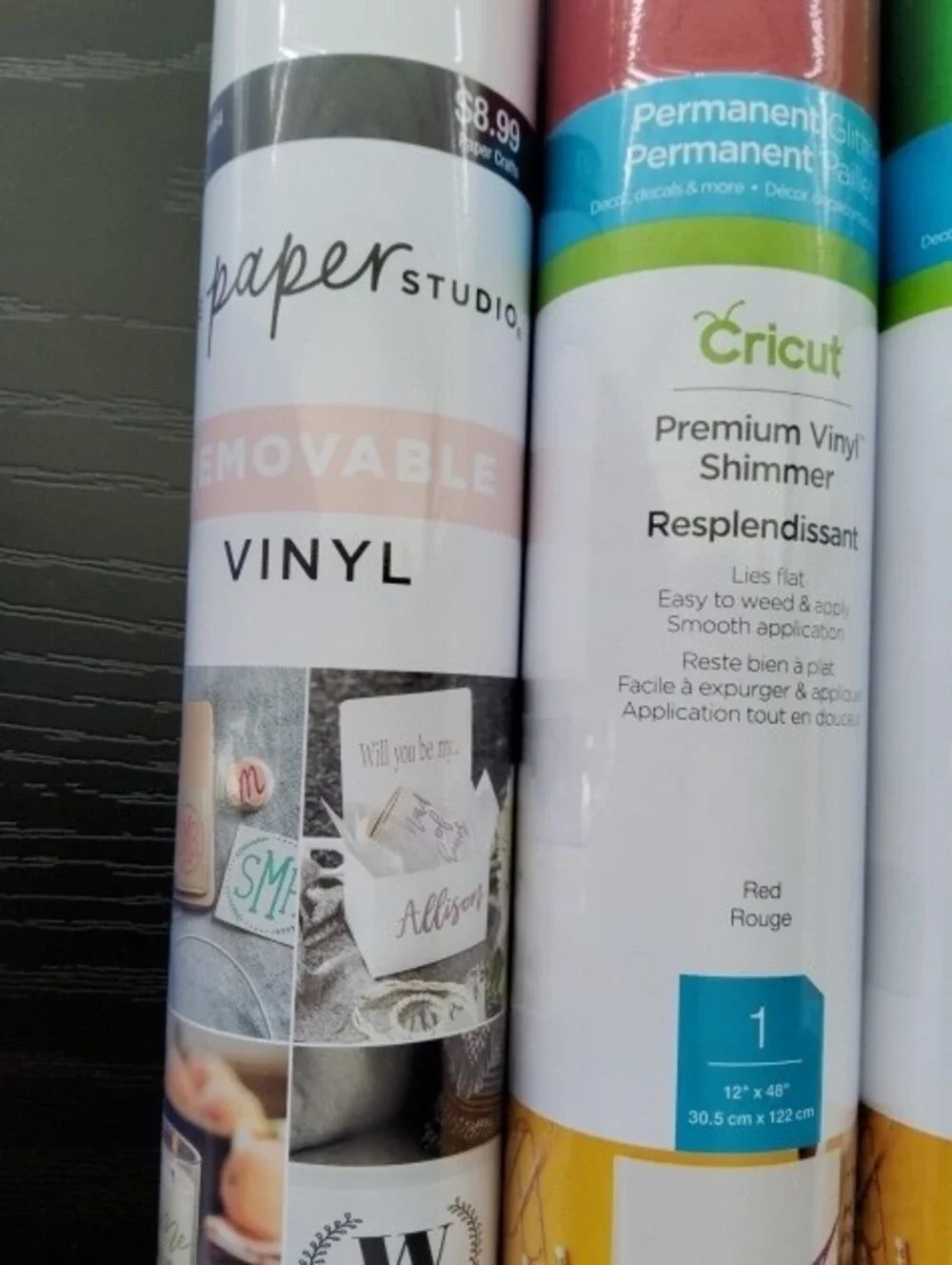 Cricut Premium Shimmer Vinyl Rolls Bundle Lot NIP